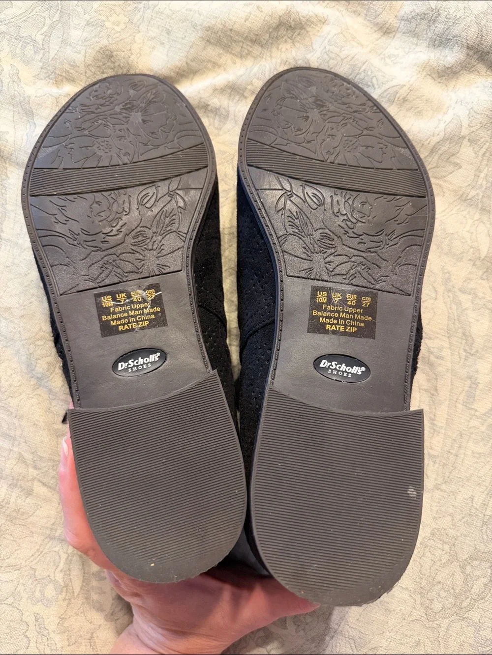 Dr. Scholl's Black Suede Ankle Booties with Side Zip